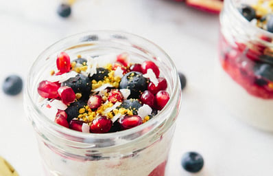 Buckwheat cashew parfait