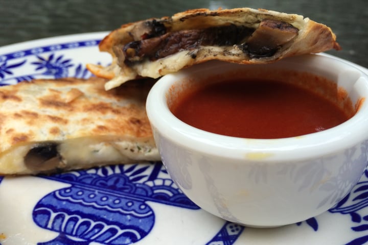Goat Cheese and Mushroom Quesadilla