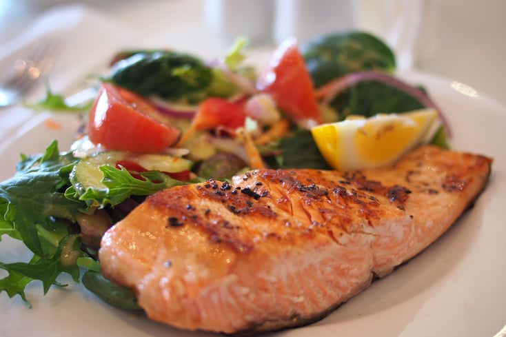 salmon dish food meal 46239