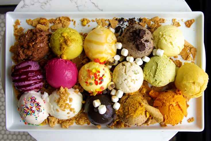 milkjam creamery sundae overhead