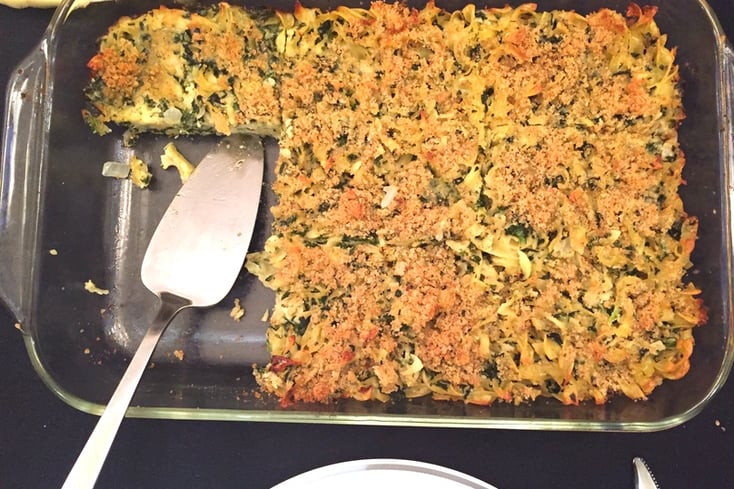 Spinach and Cheese Kugel