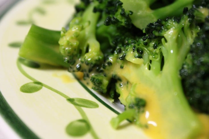 Egg White Omelette with Cheesy Broccoli