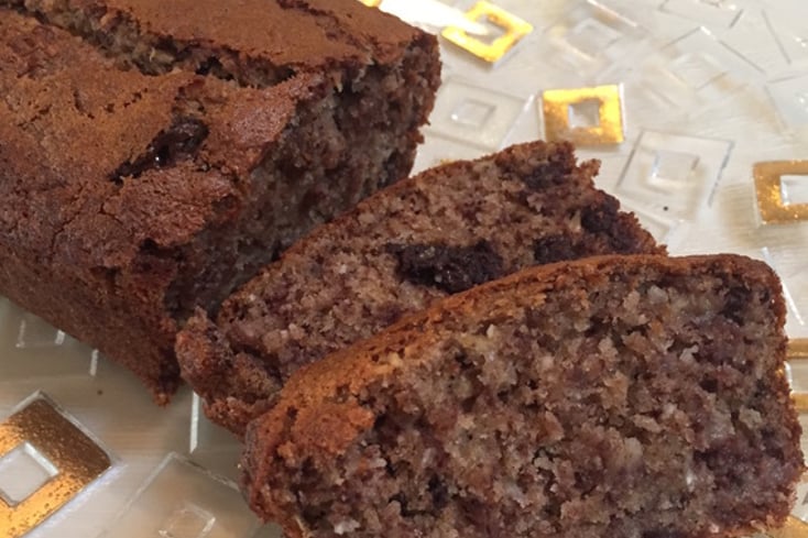 Vegan Chocolate and Coconut Banana Bread