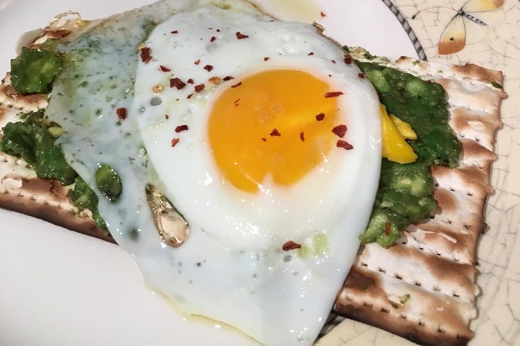 Matzo Avocado Toast