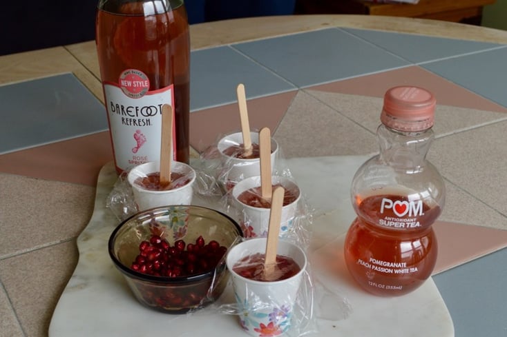 Pomegranate Pops with Sparkling Ros