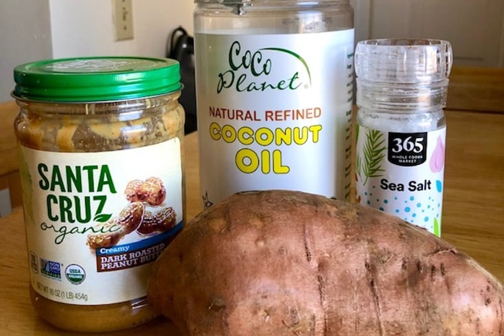 Hasselback Sweet Potatoes and Peanut Butter