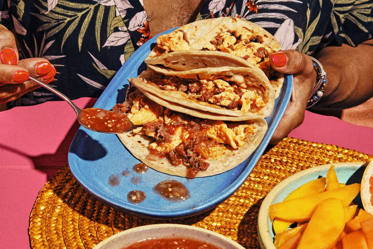 Rick's Breakfast Tacos With La Manañera