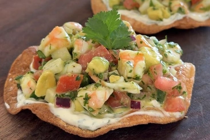 Shrimp Ceviche Tostadas