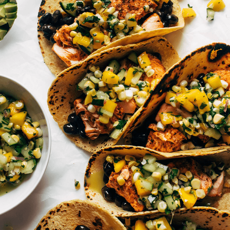 Salmon tacos.