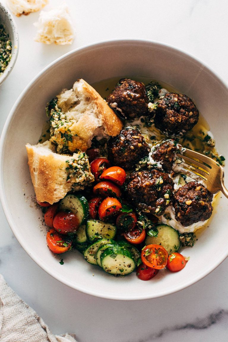 Sheet pan meatballs.